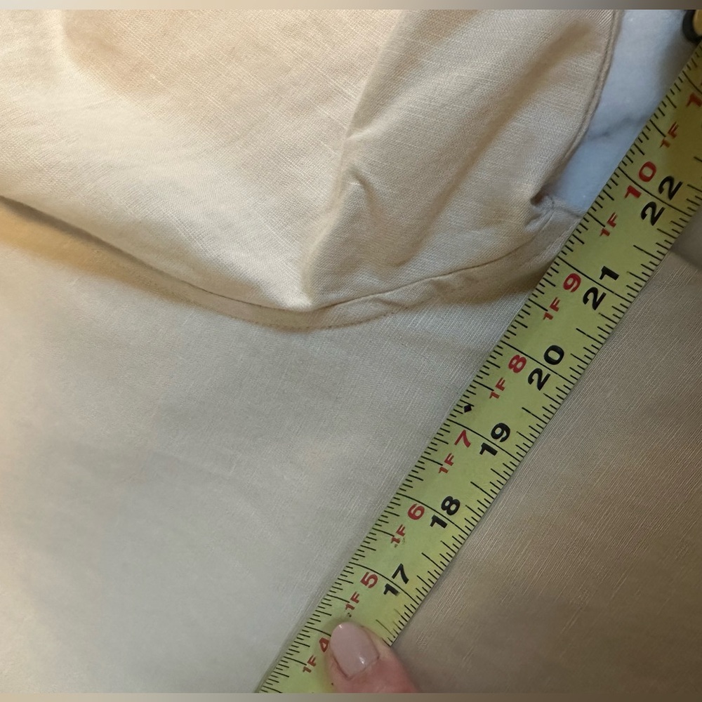 Linen Blend Open Collar Short Sleeve Shirt - Picture 4 of 5